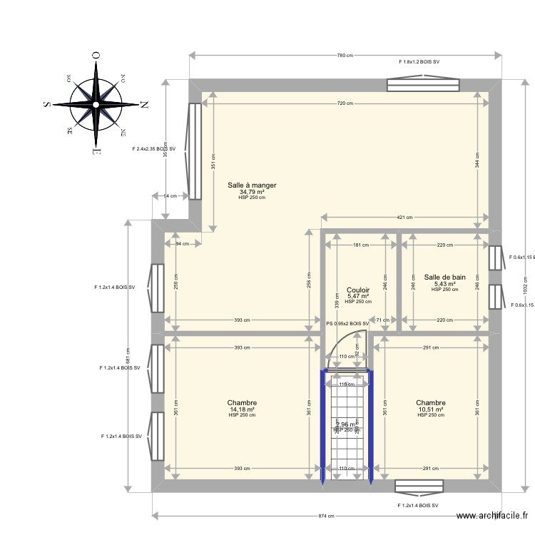 KARAKAYA. Plan de 9 pièces et 148 m2