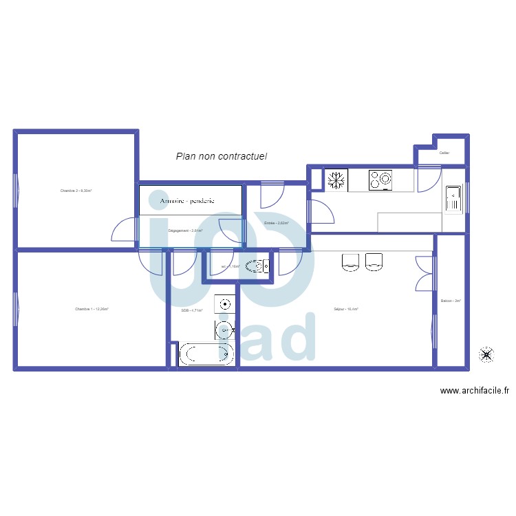 ZAIDI Chatillon. Plan de 0 pièce et 0 m2