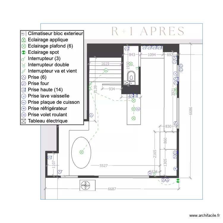 Romain et Laure R+1. Plan de Romain et Laure R+1. Plan de