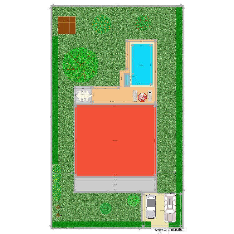 piscine. Plan de 0 pièce et 0 m2