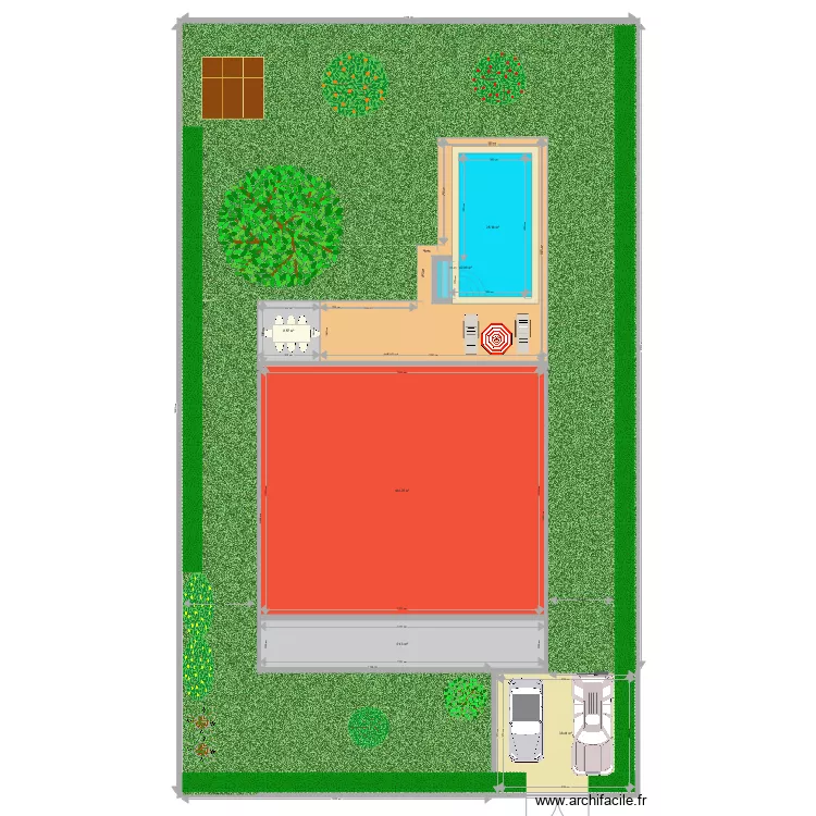piscine. Plan de 
