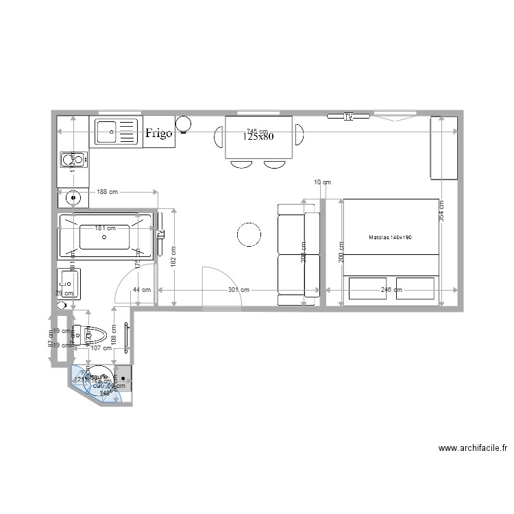 Appart 27m carre mers4. Plan de 0 pièce et 0 m2