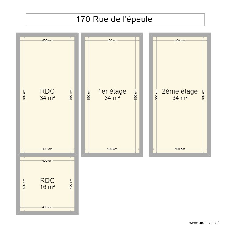 170. Plan de 4 pièces et 118 m2