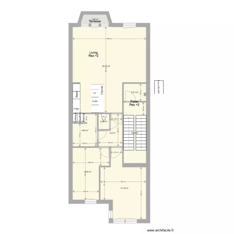 Marie Jos&eacute; Rez2 Def mesures. Plan de 0 pièce et 0 m2