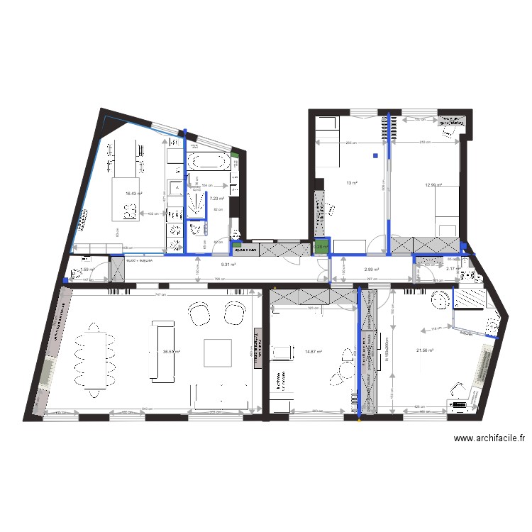 plan projet chateau neuilly PROJET 14. Plan de 0 pièce et 0 m2