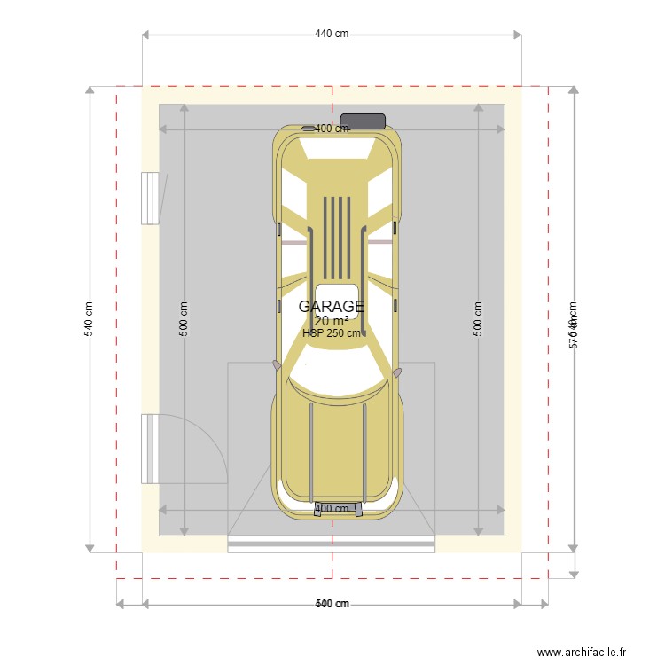 GARAGE 20m2. Plan de 0 pièce et 0 m2