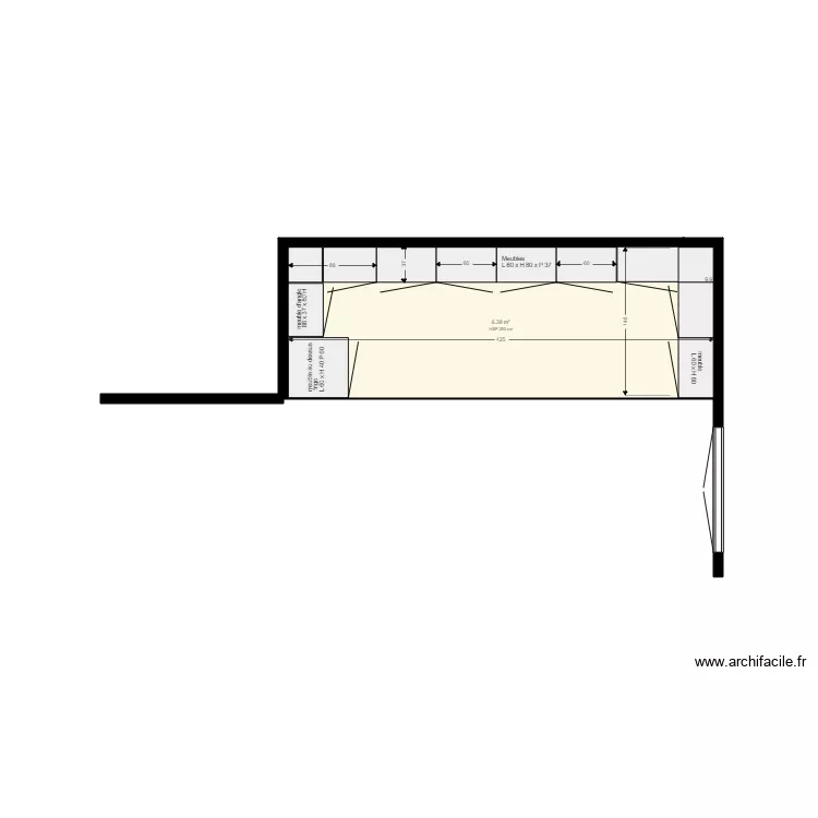 DAVID plan meubles hauts et bas. Plan de 