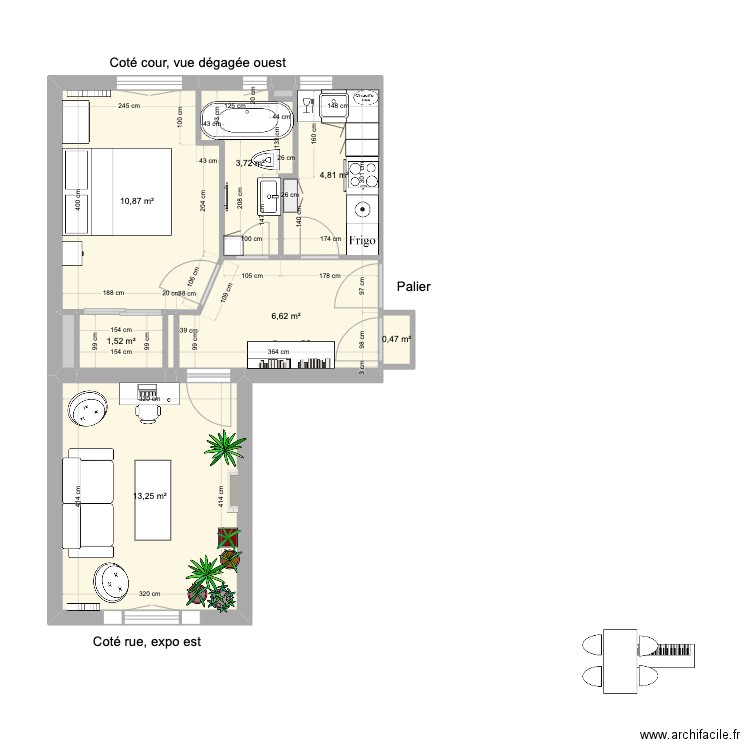 CAMILLE1. Plan de 10 pièces et 42 m2