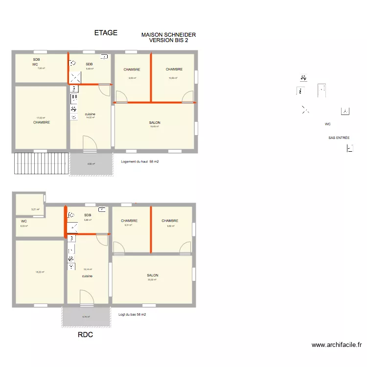 maison SCHNEIDER version BIS 2. Plan de maison SCHNEIDER version BIS 2. Plan de