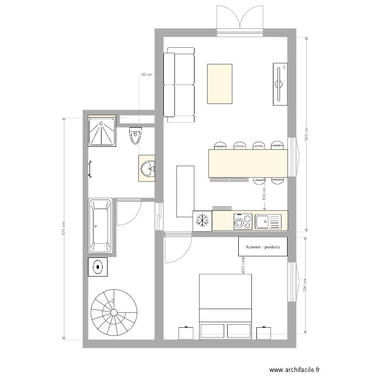 PROJET STUDIO NZ 3. Plan de 0 pièce et 0 m2