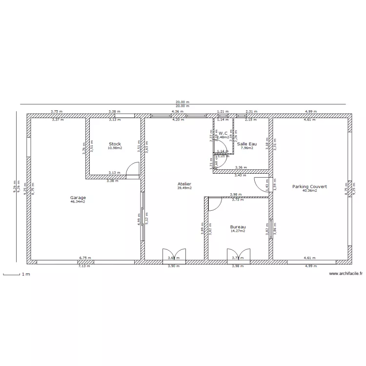 Maison 2 loire. Plan de 