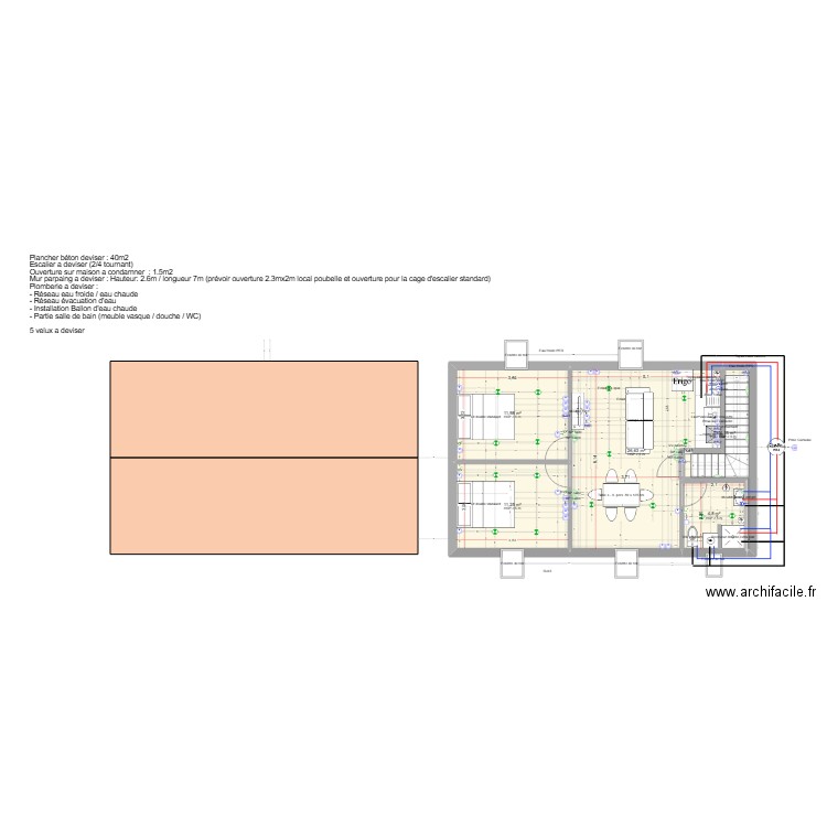 Bryard. Plan de 5 pièces et 59 m2