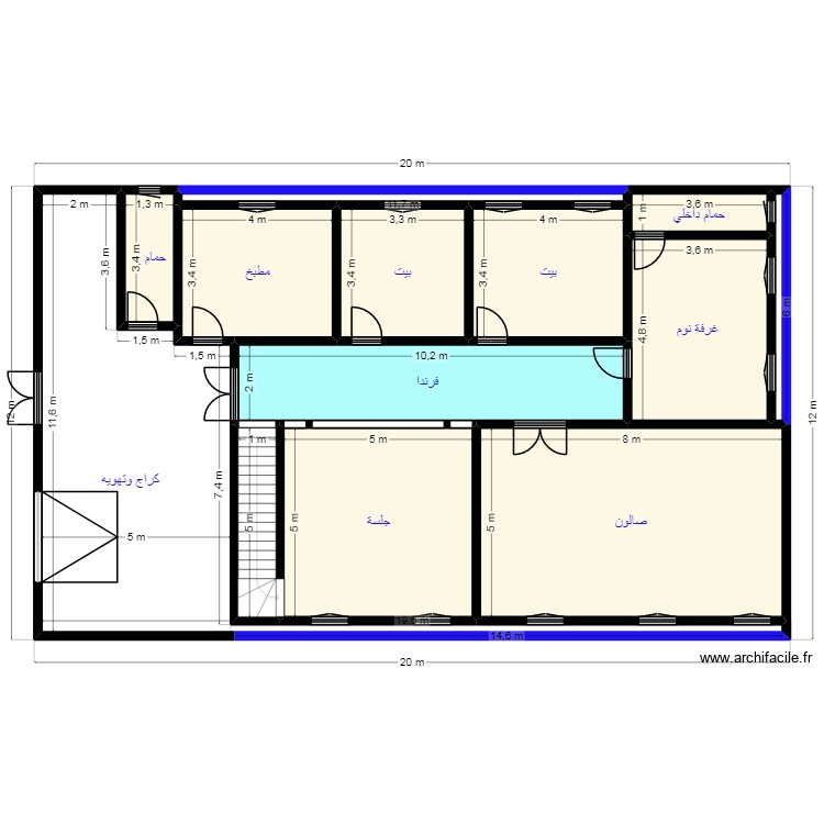 PLAN 20X10 Client N 46 53 29 16. Plan de 0 pièce et 0 m2
