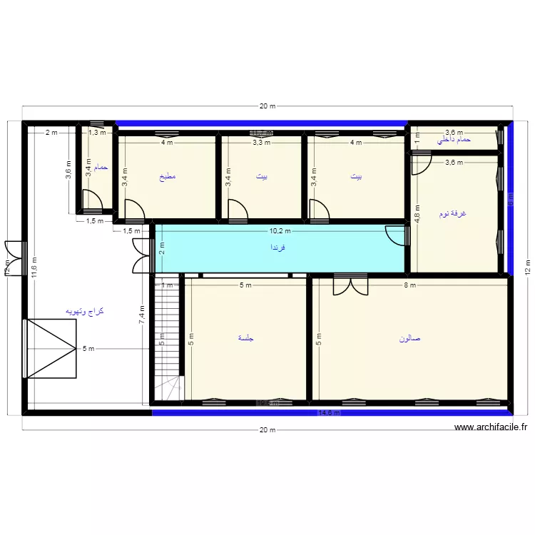PLAN 20X10 Client N 46 53 29 16. Plan de 13  et 207 m²