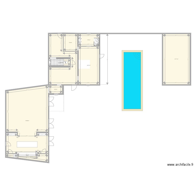 RdC chambres Aimargues grand auvent. Plan de 0 pièce et 0 m2