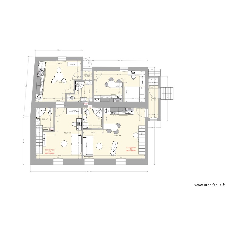 PLAN 33 RTE PONT L'ABBE NOUVEAUX STUDIOS -4-. Plan de 7 pièces et 79 m2