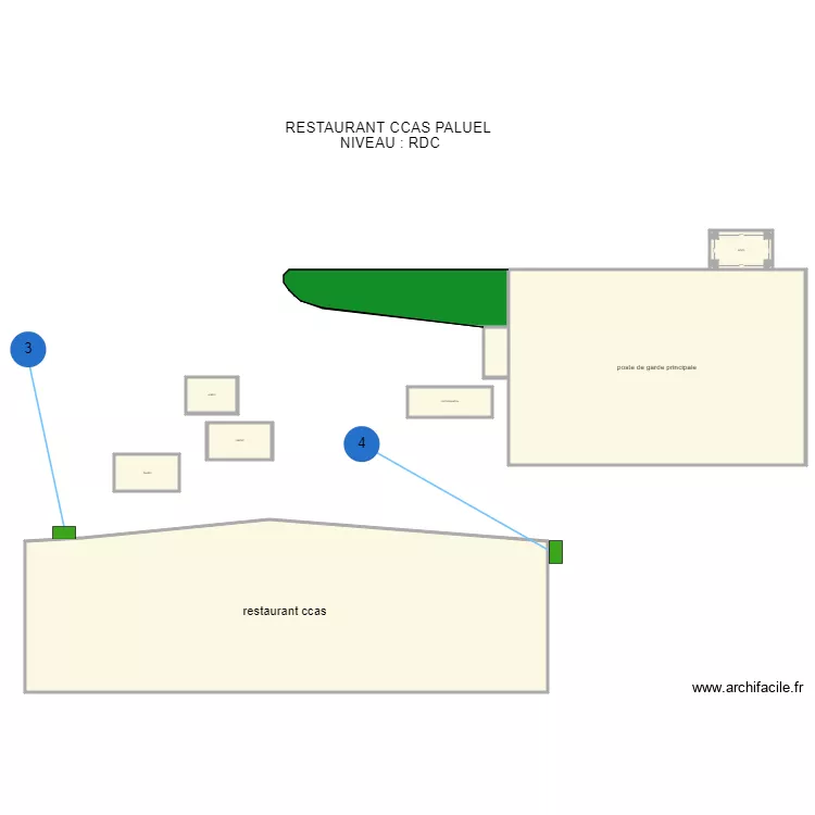 RESTAURANT CCAS PALUEL RDC. Plan de 