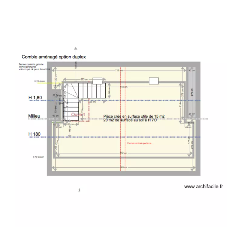 CARNOT SI combles duplex. Plan de 