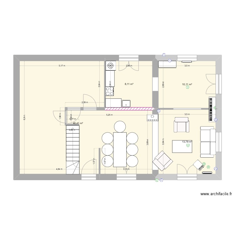 Maison_Vannes. Plan de 4 pièces et 78 m2