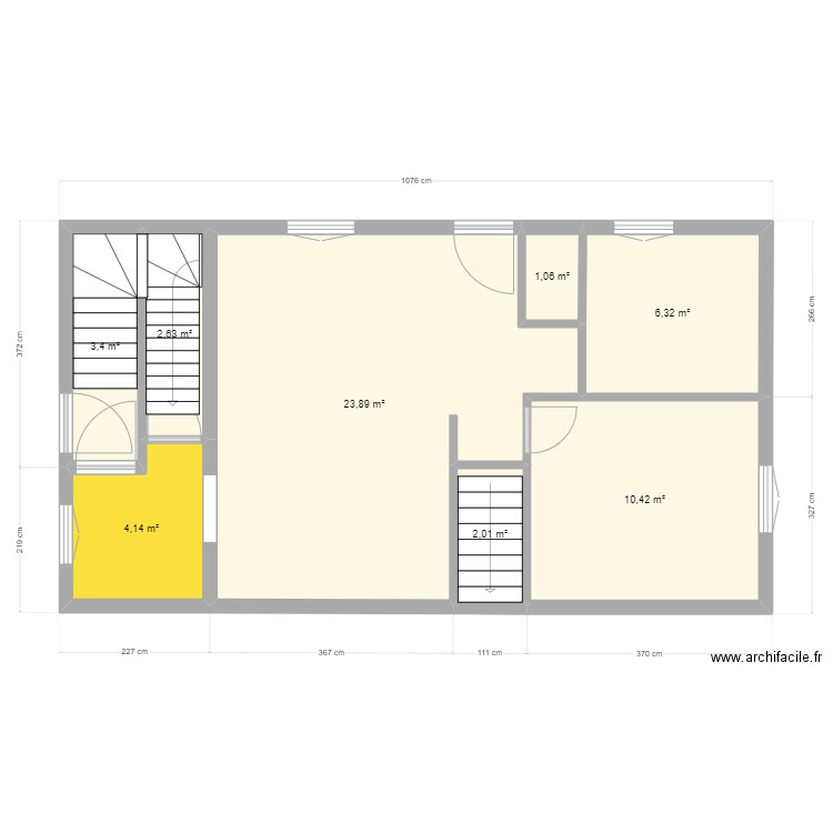 les fauvelles 2023. Plan de 8 pièces et 54 m2