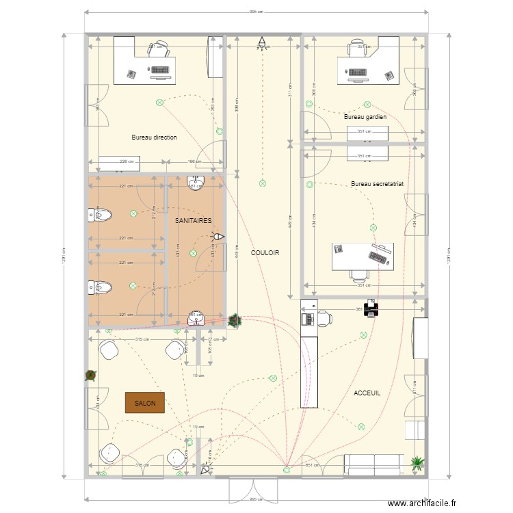 POSTE 3 VILLACOUL. Plan de 7 pièces et 120 m2