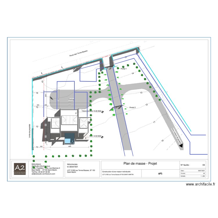 Plan masse. Plan de 0 pièce et 0 m2