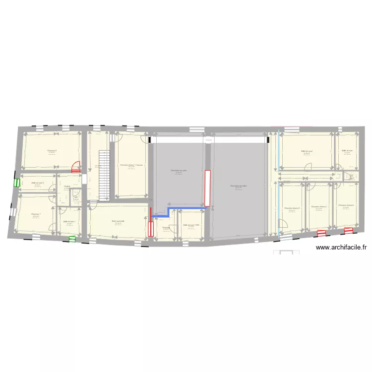 Mas Sarrians solution 2 avec fenetre celine. Plan de 