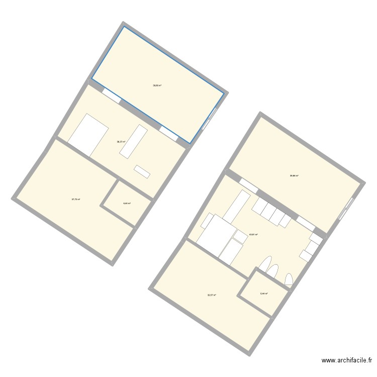 Saint-Xandre. Plan de 8 pièces et 245 m2