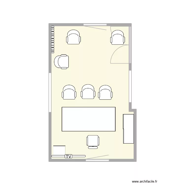 Elec Porte Gel&eacute;e. Plan de 1 pièce et 17 m²