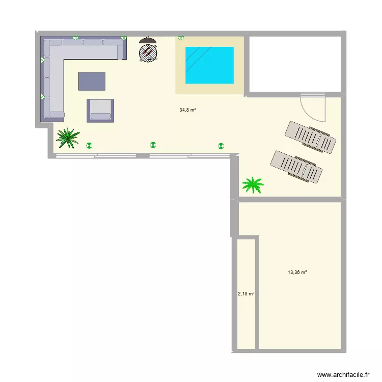 jardin moulin rouge. Plan de 3  et 50 m²