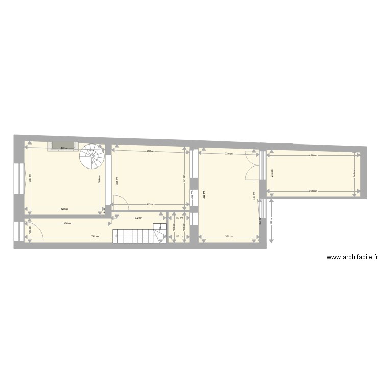 Anatole France 2ème duplex vide. Plan de 0 pièce et 0 m2