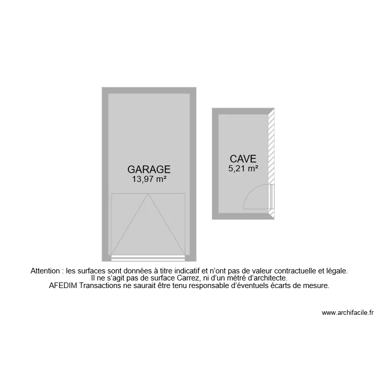 BI 7081 CAVE GARAGE. Plan de 