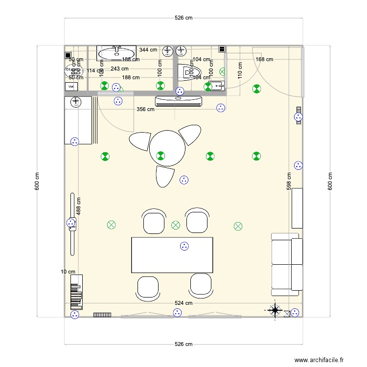 bureau stjacques 2. Plan de 4 pièces et 31 m2