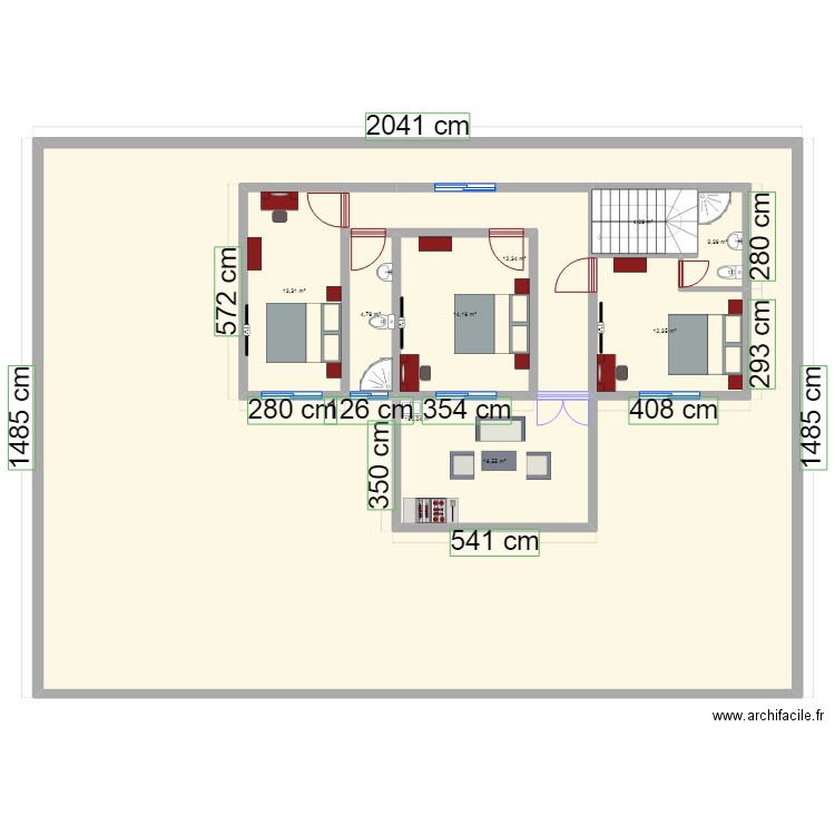 kanyosha chanel etage. Plan de 9 pièces et 368 m2