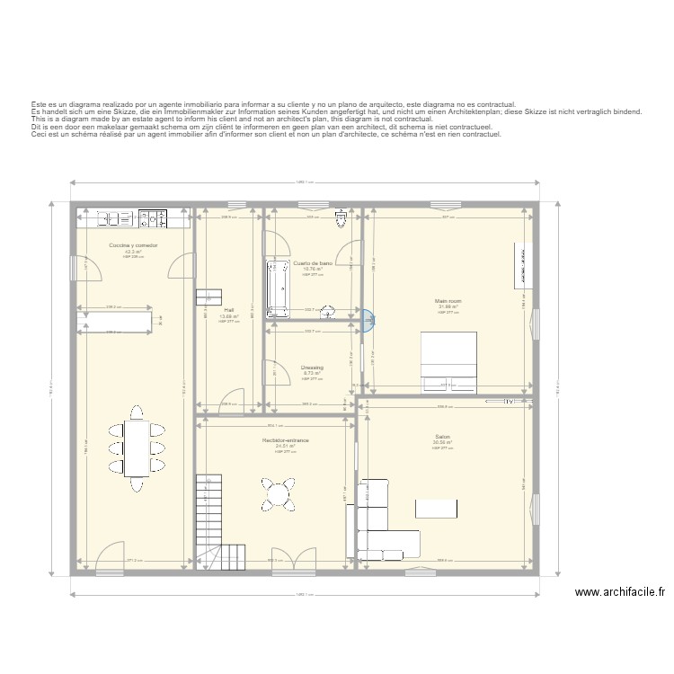 Sa Tanca04. Plan de 7 pièces et 163 m2