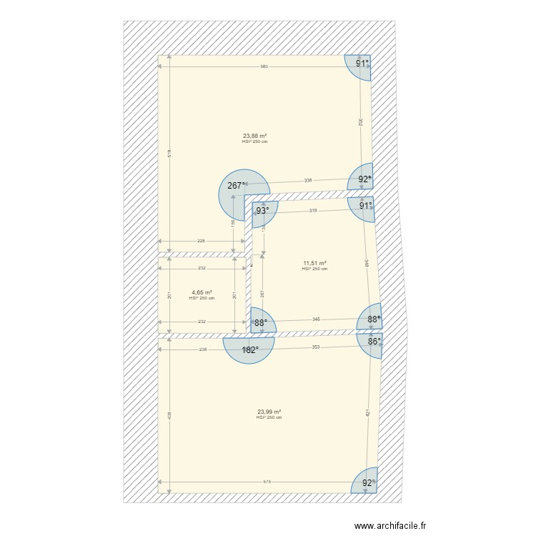 Test BH 20220215 91 Nord. Plan de 4 pièces et 64 m2