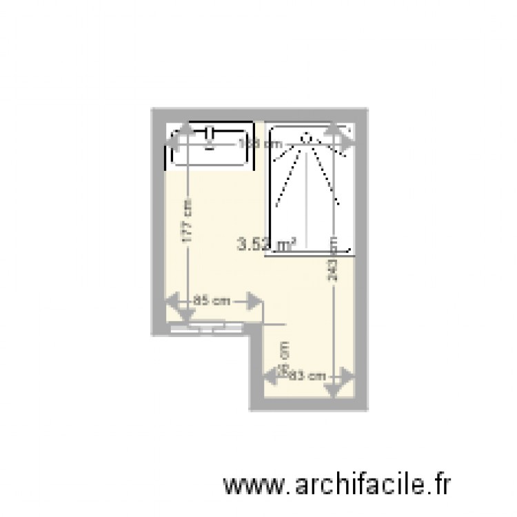 SDB Virginie. Plan de 0 pièce et 0 m2