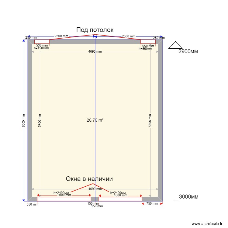 krum OV 05 09. Plan de 1 pièce et 27 m2