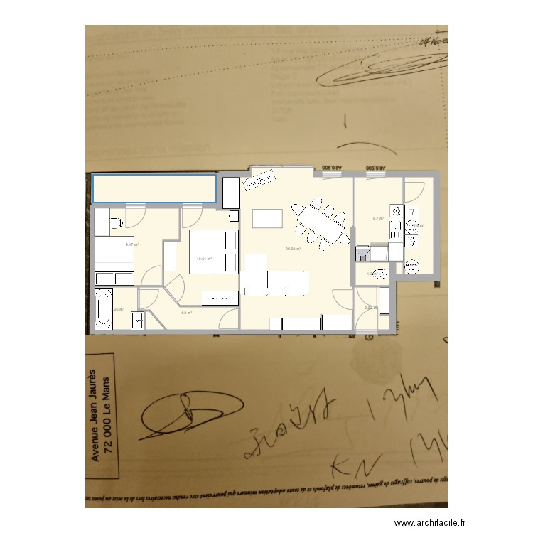 appart 1 le mans. Plan de 0 pièce et 0 m2