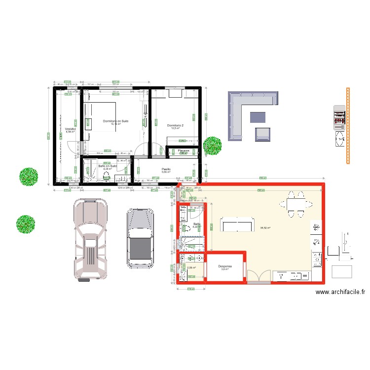 nyc 5set22. Plan de 10 pièces et 96 m2