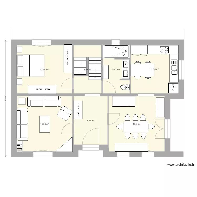 Maison PAPA et MAMAN futur. Plan de 