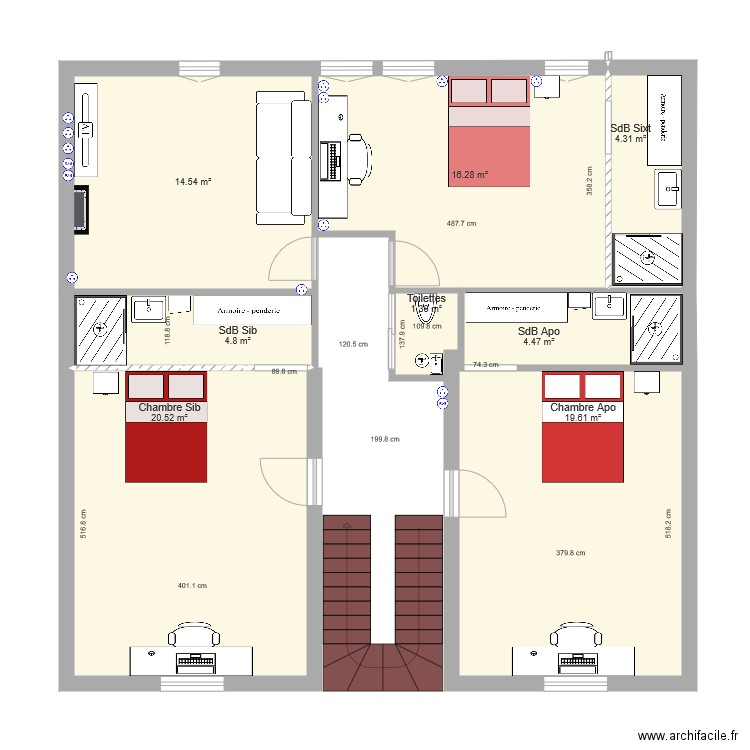 2ème étage . Plan de 0 pièce et 0 m2