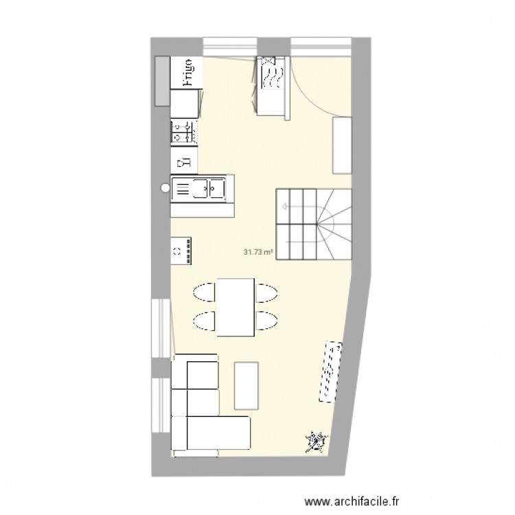 Maison rdc 2. Plan de 0 pièce et 0 m2