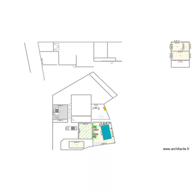 bungalow. Plan de 9 Pièces et 180 m² bungalow. Plan de 9 Pièces et 180 m²