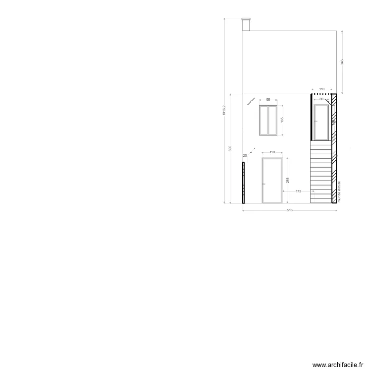 façade actuel de lacroix de ravignan. Plan de façade actuel de lacroix de ravignan. Plan de