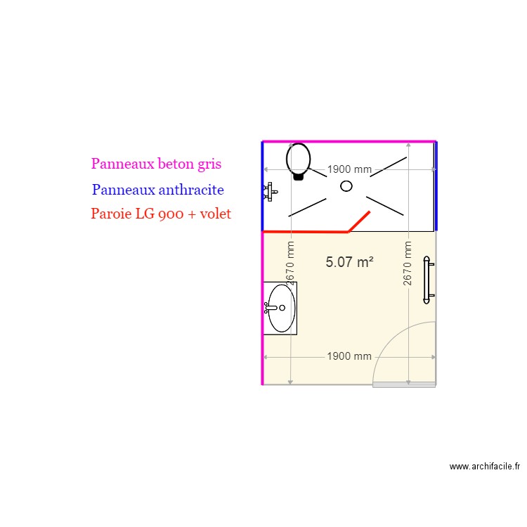 AUVINET SDB. Plan de 0 pièce et 0 m2