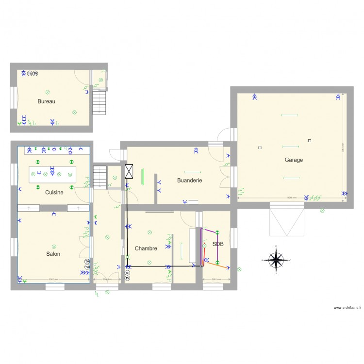 SDB. Plan de 0 pièce et 0 m2