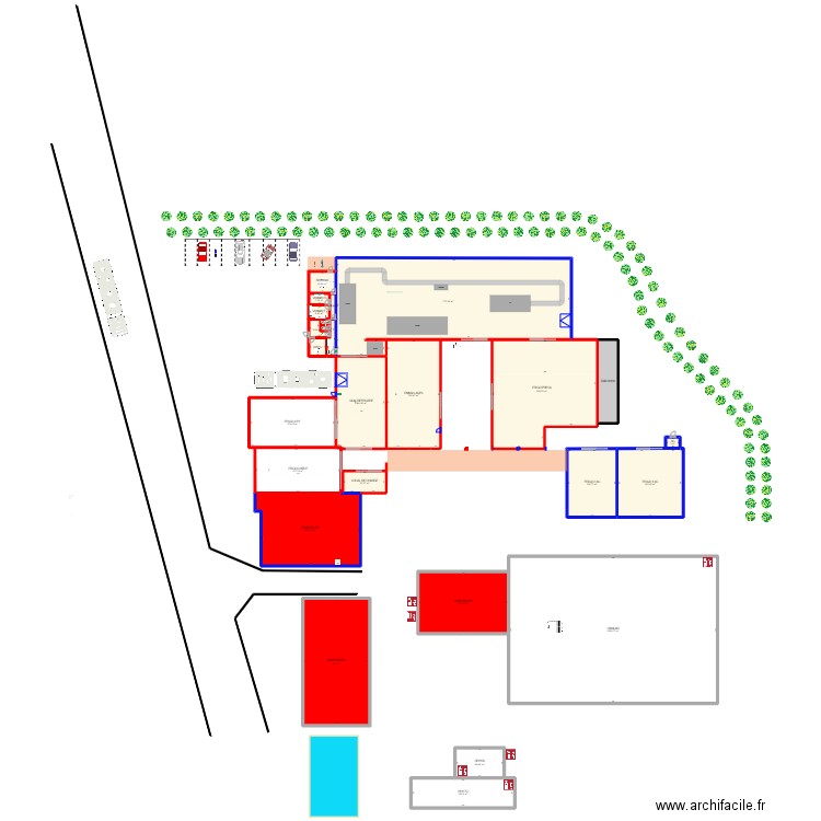 SCEA DE BORIOS NUISIBLES. Plan de 27 pièces et 4240 m2