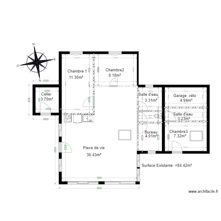 Existant chalet 46 fabrice. Plan de 0 pièce et 0 m2