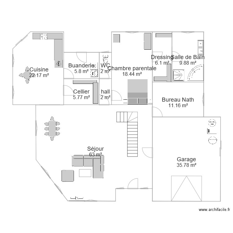 Colomier. Plan de 0 pièce et 0 m2